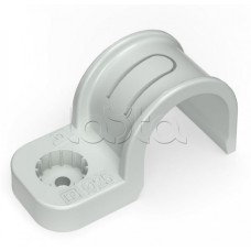 Крепеж-скоба пластиковая односторонняя для прямого монтажа серая в п/э д25 Промрукав (PR13.0370)