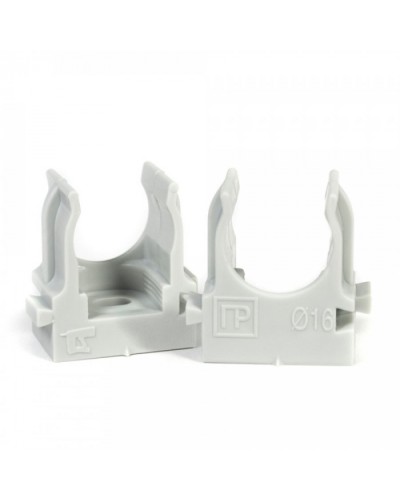 Крепеж-клипса для труб для монтажного пистолета серая в гофроящике d16 мм (1400шт/кор) Промрукав (PR13.0452) в Пятигорске Держатели, клипсы, скобы Pintop.ru