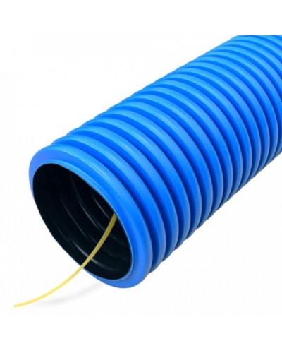 Труба гофрированная двустенная ПНД гибкая тип 750 (SN14) с/з синяя д125 (50м/уп) Промрукав (PR15.0058) в Пятигорске Труба гофрированная Pintop.ru