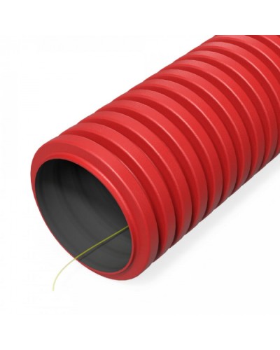 Труба гофрированная двустенная ПНД гибкая тип 1250 (SN63) с/з красная d50 мм (50 м/уп Промрукав (PR15.00993) в Пятигорске Труба гофрированная Pintop.ru