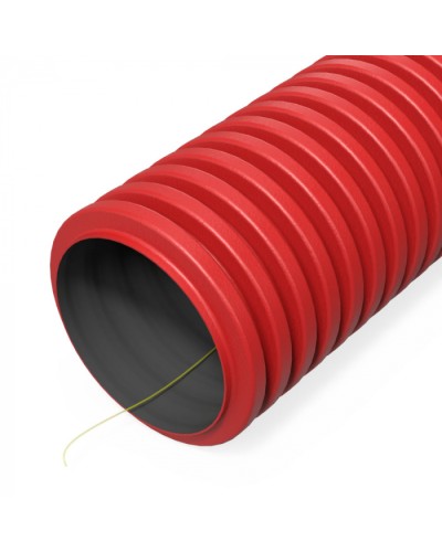 Труба гофр. двуст. ПНД гибкая тип 1250 (SN41) с/з красная d75 мм (50м/100м уп/пал) Промрукав (PR15.00998) в Пятигорске Труба гофрированная Pintop.ru