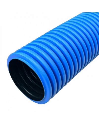 Труба гофрированная двустенная ПНД жесткая тип 450 (SN12) синяя д90 5,7м (34,2м/уп) Промрукав (PR15.0122) в Пятигорске Труба гофрированная Pintop.ru