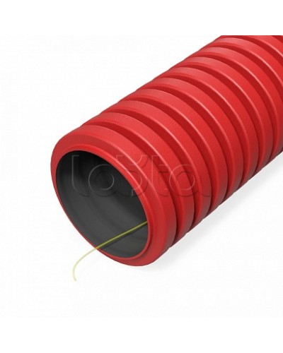 Труба гофрированная двустенная ПНД гибкая тип 750 (SN49) с/з красная d40 мм (100м/уп) Промрукав (PR15.0260) в Пятигорске Труба гофрированная Pintop.ru