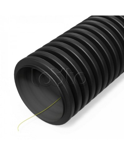 Труба гофрированная двустенная ПНД гибкая тип 450 (SN29) стойкая к ультрафиолету с/з черная d40 мм (150м/уп) Промрукав (PR15.0317) в Пятигорске Труба гофрированная Pintop.ru