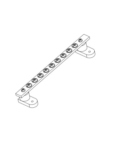 Панель заземления 200 мм / 200 А в Пятигорске Аксессуары для стоек и шкафов Pintop.ru