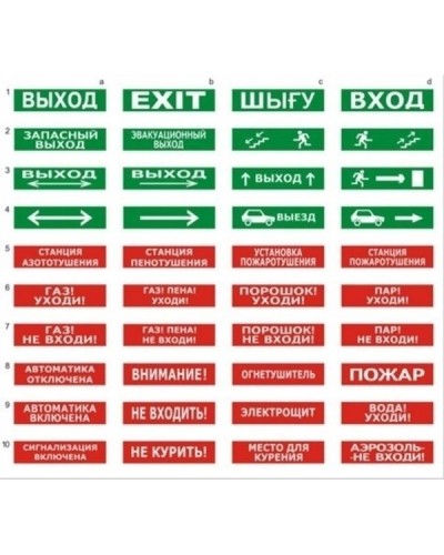 Табло ВИСТЛ Молния-220-РИП Человек влево стрелка вниз в дверь в Пятигорске Оповещатели Pintop.ru