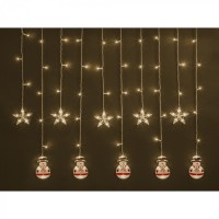 Гирлянда Navigator 95 025 NGF-D037-02 (бахрома звезды и снеговики CW 3*0.6м IP20