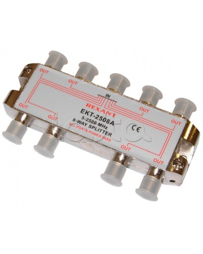 Делитель телевизионный ТВх8 под F разъём 5-2500 МГц СПУТНИК (5шт/уп) REXANT 05-6205 в Пятигорске Системы видеонаблюдения Pintop.ru