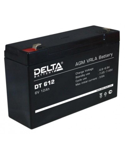 Аккумулятор свинцово-кислотный Delta DT 612 в Пятигорске Электротехническое оборудование Pintop.ru