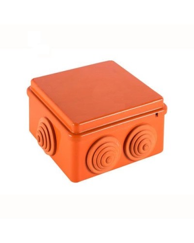 JBS100 Коробка огн. E110, о/п 100х100х55мм, без галогена, 6 вых., IP55, 10P, (0,15-2,5 мм2), цвет оранж. Экопласт (43427HF) в Пятигорске Распределительные коробки Pintop.ru