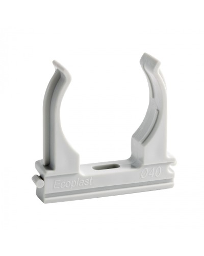 CF40G Держатель (клипса), без галогена, для труб D40мм (10шт) Экопласт (41740-10HF) в Пятигорске Держатели, клипсы, скобы Pintop.ru