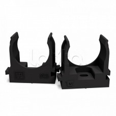 Крепеж-клипса для труб атмосферостойкая для монтажного пистолета черная в п/э d25 мм (100шт/700шт уп/кор) Промрукав (PR13.0407)