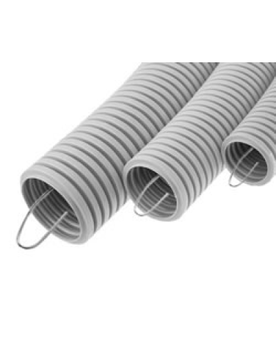 Труба HFFR гофрир. легкая, с зондом, без галогена, ПЛЛ 40мм Экопласт 20140HFR-W в Пятигорске Труба гофрированная Pintop.ru