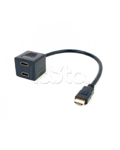 Переходник штекер HDMI - 2 гнезда HDMI (провод) GOLD (10шт/уп) REXANT 17-6832 в Пятигорске Проходные адаптеры Pintop.ru