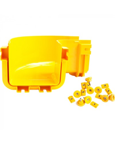 Горизонтальный поворот 90° оптического лотка 600 мм, желтый LANMASTER (LAN-OT600-HC90/NC) в Пятигорске Аксессуары для лотков Pintop.ru