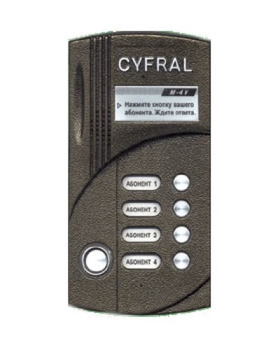 Блок вызова видеодомофона на 4 абонентов Цифрал M-4M/TVС в Пятигорске Блоки вызова многоабонентные Pintop.ru