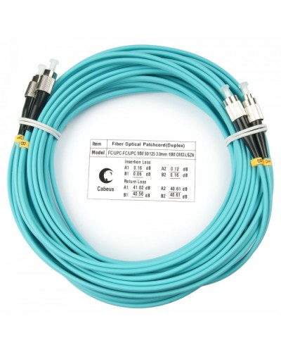 Шнур оптический duplex FC-FC 50/125 mm OM3 20м LSZH Cabeus FOP-50-FC-FC-20m в Пятигорске Патч-корды и пигтейлы Pintop.ru