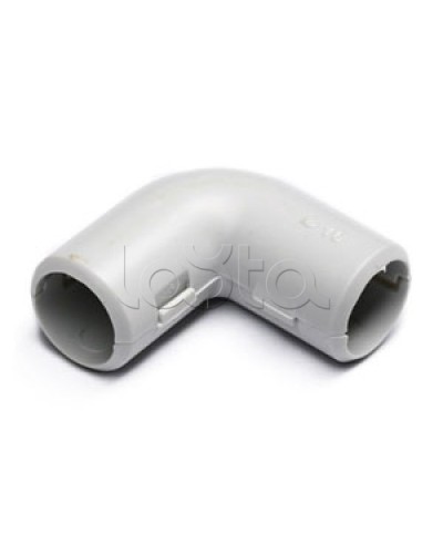 Угол 90° (из двух частей) для труб D25 мм (цвет чёрный) Экопласт 41225-BL в Пятигорске Аксессуары для труб (ОКЛ) Экопласт Pintop.ru