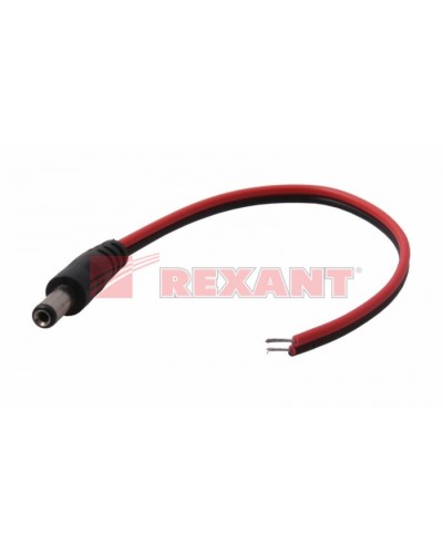 Разем питания штекер 2.1х5.5x10мм с проводом 20см (50шт/уп) REXANT 14-0313 в Пятигорске Коннекторы Pintop.ru