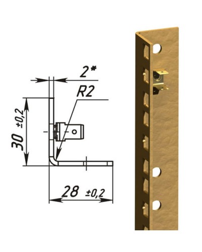 Направляющие L-образные для шкафов 24U (2 шт/уп.) TLK TLK-VNS2-L-24U в Пятигорске Полки для шкафов и стоек Pintop.ru