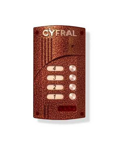 Блок вызова видеодомофона на 4 абонента со встроенным коммутатором Цифрал M-4.1M/VC в Пятигорске Блоки вызова многоабонентные Pintop.ru